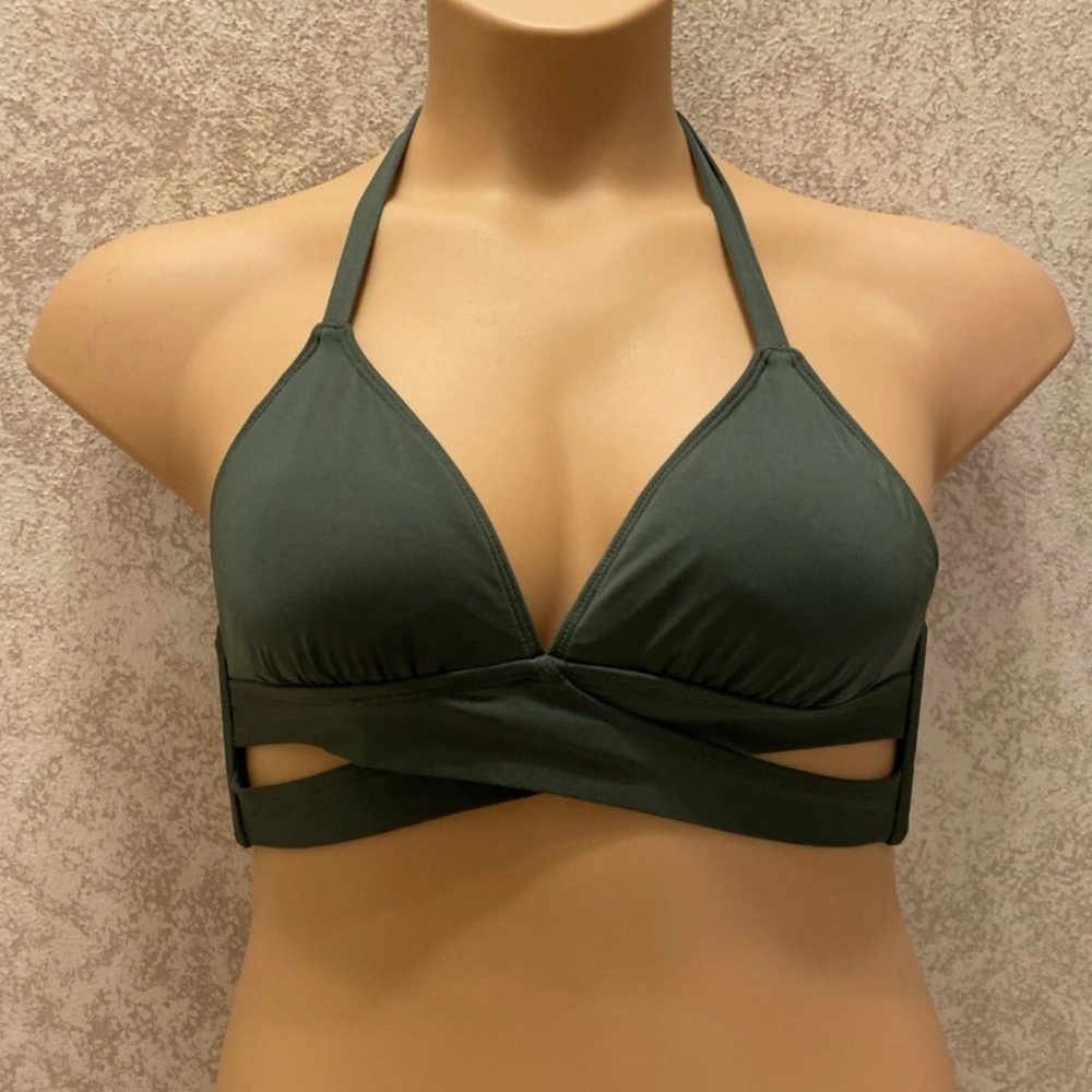 Kona Sol Dark Green Bikini Top